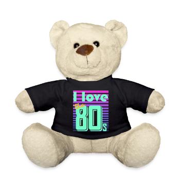 neon retro - Teddy Bear - black - Front