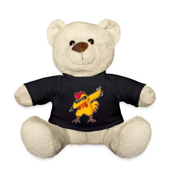 Funny Dabbing Chicken Cool Farm Animal Farm Humor - Teddy Bear - black - Front