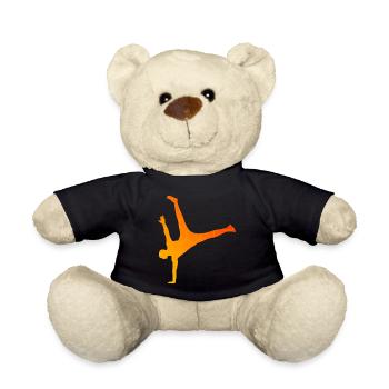 Breakdance Bboy Hip Hop Hommes Bgirl Femmes - Nounours - noir - Devant