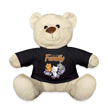 équipe famille chat skateboard bachelorette bière - Nounours - noir - Devant