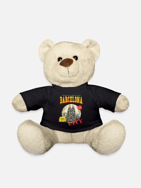 Barcelona Spanien Stadt Skyline Vintage Retro - Teddy - Schwarz