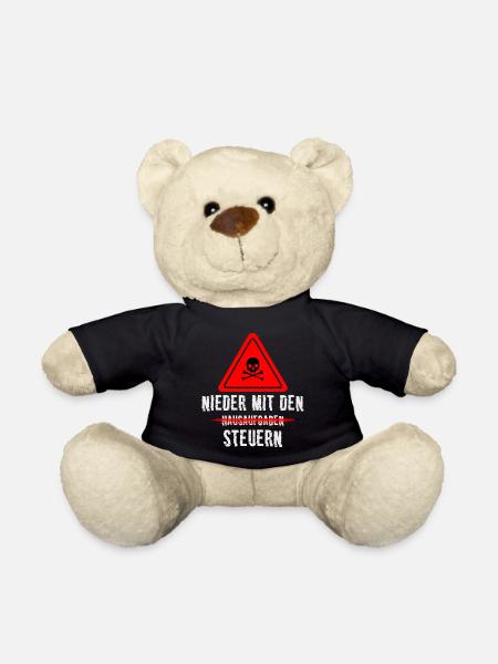Nieder mit den Steuern - Teddy - Schwarz