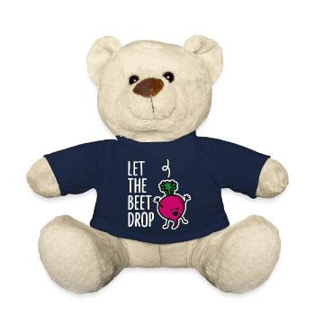 Let the beet drop, beat drop EDM DJ Dance Music - Teddy Bear - french navy - Front