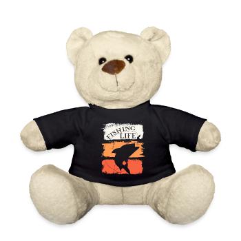 Pêcheur Pêcheur Poisson Pêche Vie Hobby - Nounours - noir - Devant