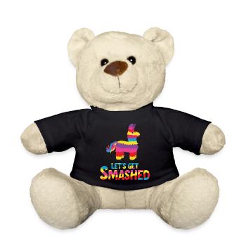 Let's Get Smashed Pinata - Teddy Bear - black - Front