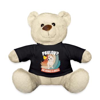 Pavlov - He Rings A Bell - Funny Psychology - Teddy Bear - black - Front