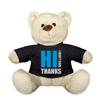 Hi I don't care - Teddy Bear - black - Front