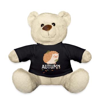 Leaf Autumn Tree Orange Fall Leaves Season - Teddy Bear - black - Front