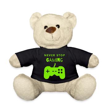 Never stop gaming - Teddy - Schwarz - Vorne