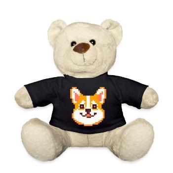 Pixel Art Corgi Dog Lover chiot - Nounours - noir - Devant