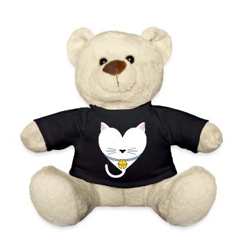 Katzenherz-Design für Katzenfans - Teddy - Schwarz - Vorne