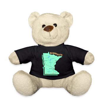 Karte von Minnesota Design für stolze Minnesotaner - Teddy - Schwarz - Vorne