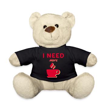 coffee, coffee maker, drinking coffee, barista - Teddy Bear - black - Front
