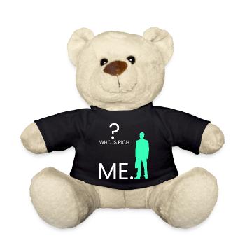Wer ist reich? Ich. - Teddy - Schwarz - Vorne