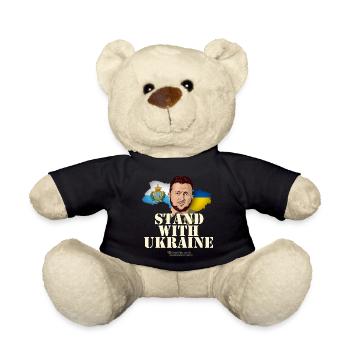 San Marino Ukraine T-Shirt Design - Teddy - Schwarz - Vorne