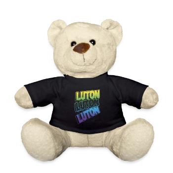 Luton Angleterre Royaume-Uni City Font Skyline Accueil - Nounours - noir - Devant