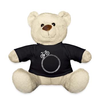 Rad auf Ring – Fahrradsilhouette - Teddy - Schwarz - Vorne