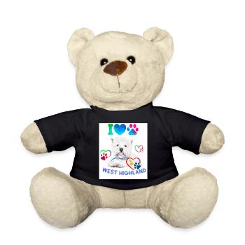 Conception du terrier blanc West Highland - Nounours - noir - Devant