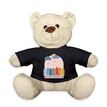Schweden Stockholm Design Logo Sweden Europa Reise - Teddy - Schwarz - Vorne