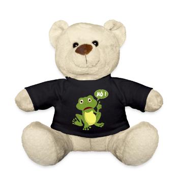 Heute mal Nö ! Lustiges T-Shirt mit Frosch Design - Teddy - Schwarz - Vorne