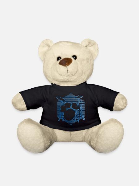 Drum Kit Perkussionist Schlagzeugspieler - Teddy - Schwarz