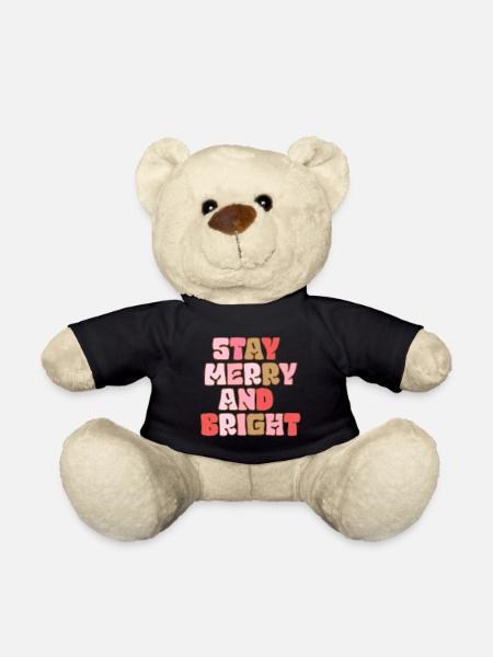 Stay Merry And Bright - Teddy Bear - black