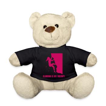 Climbing Is My Therapy Bouldering - Teddy Bear - black - Front