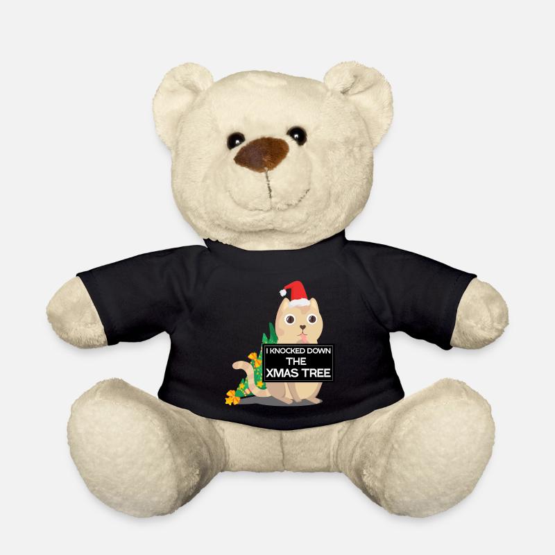 wrong Christmas cat Christmas tree - Teddy Bear - black