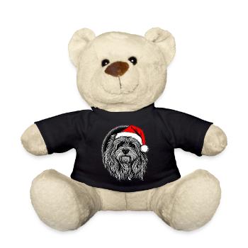 Weihnachten Hund süß lustig Hunde Tier Welpe 17 - Teddy - Schwarz - Vorne