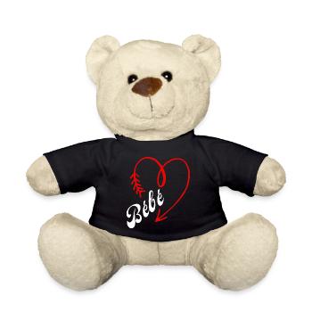 bébé cœur - Nounours - noir - Devant