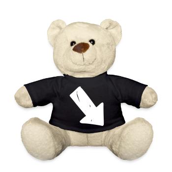 Pfeil Zeichnung Skizze weiß - Teddy - Schwarz - Vorne