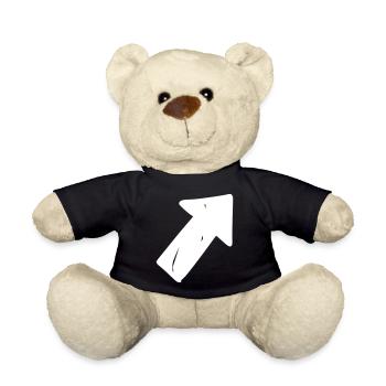 Flèche dessin esquisse blanc - Nounours - noir - Devant