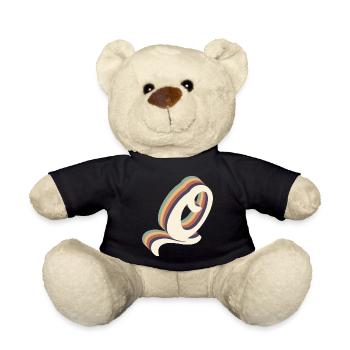 letter q - Teddy Bear - black - Front