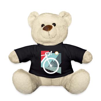 Gravel, VTT, passion vélo, cycliste - Nounours - noir - Devant
