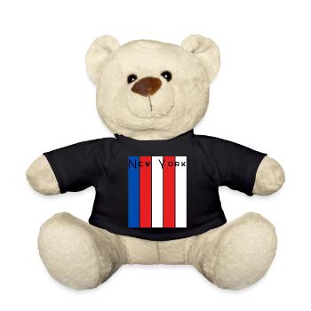 New York Striped Wordmark - Teddy Bear - black - Front