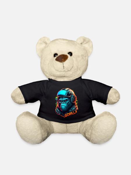 Gorille astronaute néon casque - Nounours - noir