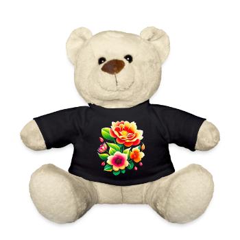 Bouquet de fleurs - Nounours - noir - Devant