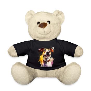 Jack Russel Chien Aquarelle | Motif cool - Nounours - noir - Devant