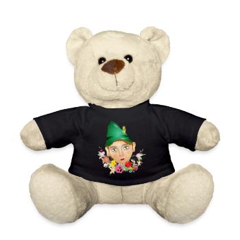 Der Seppel oder auch Seppl als Puppen Porträt - Teddy - Schwarz - Vorne