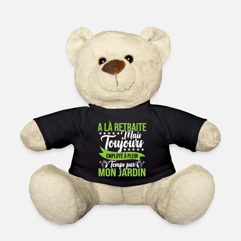 Retraité et Jardinier humour cadeau - Nounours - noir