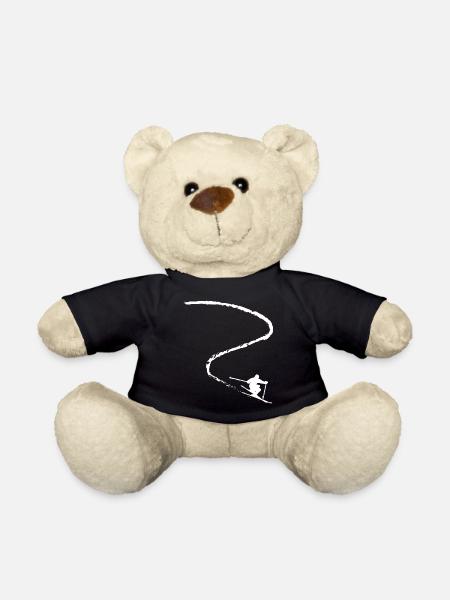 Skiing skiing ski motif for skiers - Teddy Bear - black