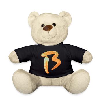 B - Watercolor - Teddy Bear - black - Front