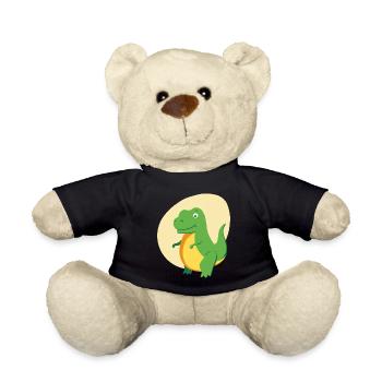 Mignon T-Rex Vert, Dinosaure, Tyrannosaure - Nounours - noir - Devant