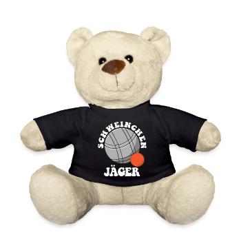 Boule Spruch Kugeln für Bouler Boccia Spiel - Teddy - Schwarz - Vorne