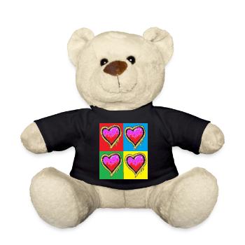 pop 4 Hearts - Teddy Bear - black - Front