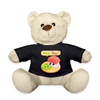 sushi, fan de sushi, wasabi - Nounours - noir - Devant