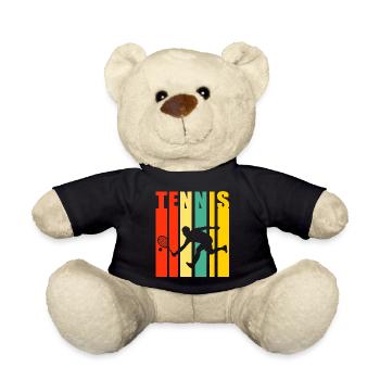tennis, fan de tennis, jouer au tennis - Nounours - noir - Devant