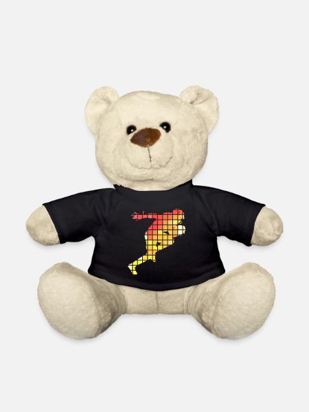 Joueur de football américain Pixel Colorful USA Amérique - Nounours - noir