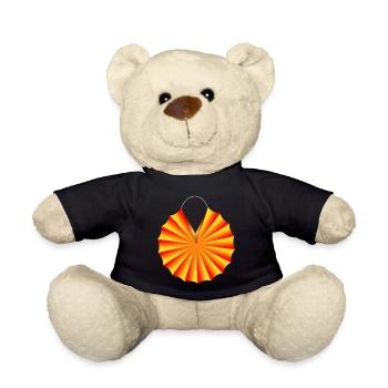 leuchtender Lampion als tolles Party Symbol - Teddy - Schwarz - Vorne