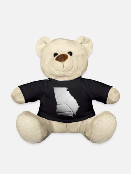 Georgia (USA) | echter Volleyball | Landkarte - Teddy - Schwarz
